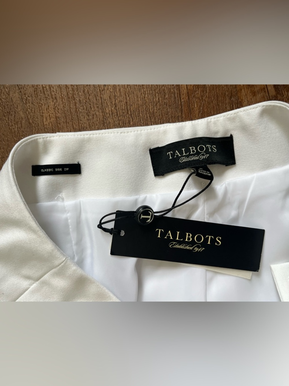 NWT Talbots Women's Classic Side Zip White Dress Pants Size 8 - Picture 4 of 5